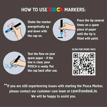 Load image into Gallery viewer, Uni-ball Posca 3M 0.9-1.3mm Bullet Shaped Markers (16 Colors, 16 Pcs), Multicolor
