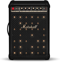 Load image into Gallery viewer, Marshall Bromley 450 Portable Party Speaker - Loud 360° Sound with Bass EQ Controls | 40+ Hours Playtime | Bluetooth, 3.5 mm AUX, RCA, Microphone, Instrument Inputs | LED Lights - Black and Brass
