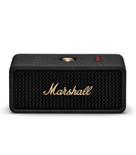 Load image into Gallery viewer, Marshall Emberton III Compact Portable Bluetooth Speaker with 32+ Hours of Playtime, (360° Sound), Dust &amp; Waterproof (IP67) – Black &amp; Brass.
