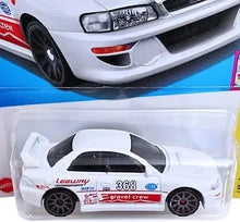 Load image into Gallery viewer, Hot Wheels 1:64 Scale 98 Subaru Impreza 22B Sti Version HW The 90S for Ages 3 and Up by Small CLAP (White)
