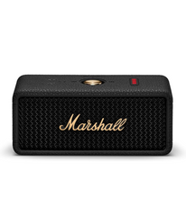 Load image into Gallery viewer, Marshall Emberton III Compact Portable Bluetooth Speaker with 32+ Hours of Playtime, (360° Sound), Dust &amp; Waterproof (IP67) – Black &amp; Brass.
