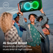 Load image into Gallery viewer, JBL Partybox 120 Wireless Bluetooth 160W Party Speaker, AI Sound Boost, Futuristic Light Show, Upto 12Hrs Playtime,Multispeaker Connection by Auracast, Guitar &amp; Mic Input, Splashproof (Black)
