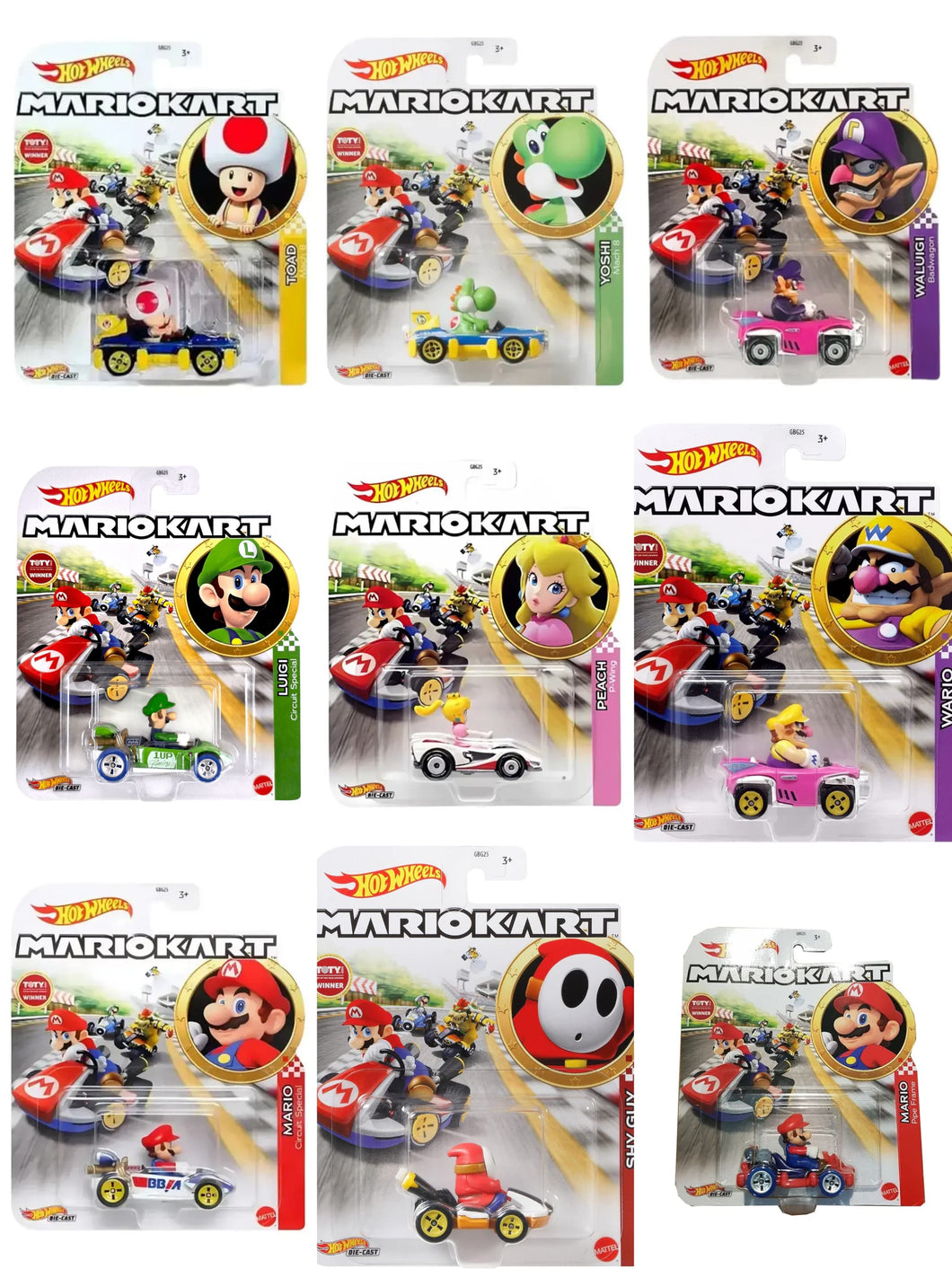 Hotwheels MarioKart Limited Edition set of 8 pcs