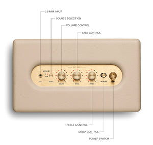 Marshall Acton III Wired Connectivity Stereo Home Speakers with Bluetooth 5.2 & RCA or 3.5mm Input Cream