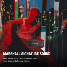 Load image into Gallery viewer, Marshall Emberton III Compact Portable Bluetooth Speaker with 32+ Hours of Playtime, (360° Sound), Dust &amp; Waterproof (IP67) – Black &amp; Brass.
