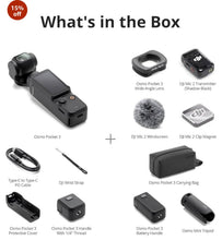 Load image into Gallery viewer, DJ I Pocket 3 Creator Combo Vlogging Camera 1 Inch CMOS 4K 120fps Video 3 Axis Stabilization Compact Camera with Mic Face Tracking Fast Focus for YouTube Travel Photography
