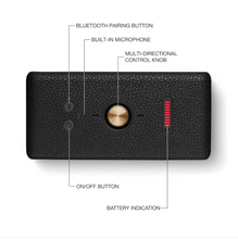 Load image into Gallery viewer, Marshall Emberton III Compact Portable Bluetooth Speaker with 32+ Hours of Playtime, (360° Sound), Dust &amp; Waterproof (IP67) – Black &amp; Brass.
