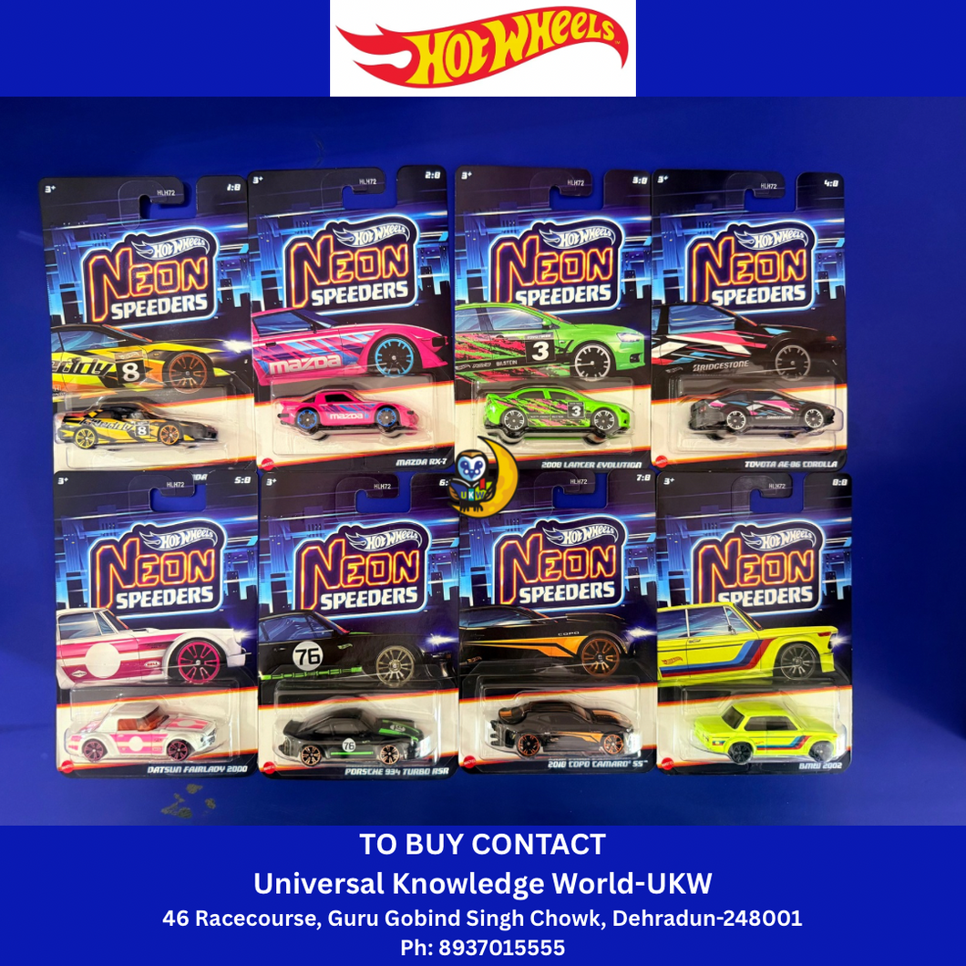 Hot Wheels Neon Speeders Set of 8