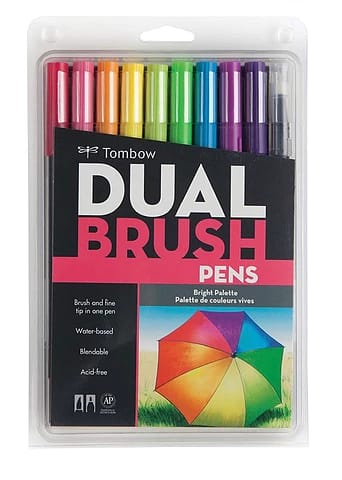 Tombow Dual Brush Pen Art Markers 10 Pieces