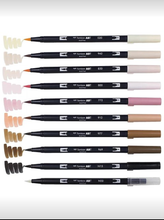 Load image into Gallery viewer, Tombow Dual Brush Pen Set, 10-Pack, Portrait Colors (56170)
