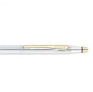 Cross 3302 Classic Century Medalist Ballpoint Pen – Chrome With Gold Trims