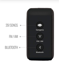 Load image into Gallery viewer, Saregama Carvaan Mini 2.0- Music Player with Bluetooth/FM/AM/AUX (Moonlight Blac
