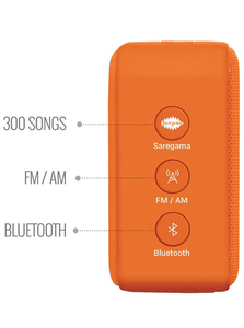 Saregama Carvaan Mini 2.0 Bhakti- Music Player with Bluetooth/FM/AM/AUX (Orange)