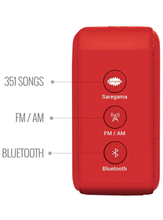 Load image into Gallery viewer, Saregama Carvaan Mini 2.0- Music Player with Bluetooth/FM/AM/AUX (Sunset Red)
