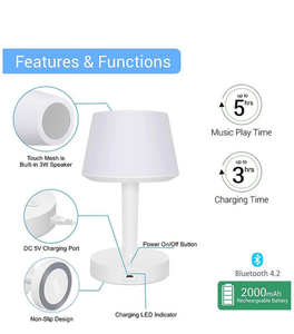 Portronics iLUMI, a Portable LED Lamp with Bluetooth Speaker, Color Changing LED