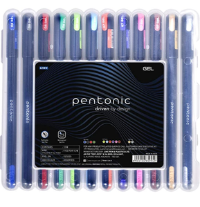 Linc Pentonic Multicoloure Gel Pen (0.6mm,1.0mm) Pack of 12