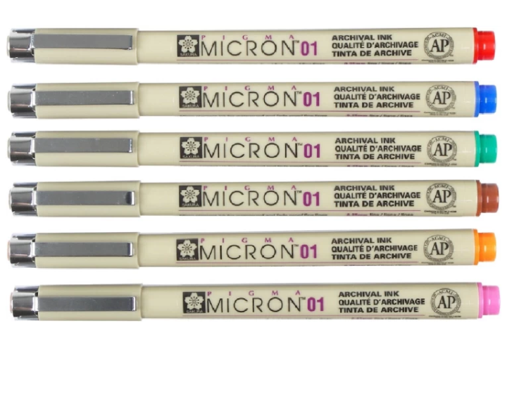 Sakura Pigma Micron Pen Multicolour (pack of 6)