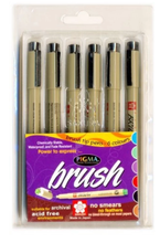 Load image into Gallery viewer, Sakura Pigma Brush Pen Multicolour (pack of 6)
