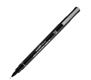 Uni Pin Fine liner 0.4 black(Waterproof and Fade-proof Pigment ink)