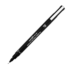 Uni Pin Fine Liner Pen Black 0.5(Waterproof and Fade-proof Pigment ink)