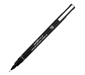 Uni Pin Fine Liner Pen Black 0.8 (Waterproof and Fade-proof Pigment ink)