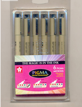 Load image into Gallery viewer, Sakura Pigma Micron Pen Multicolour (pack of 6)
