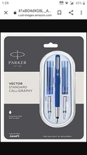 Load image into Gallery viewer, Parker Vector Standard Calligraphy Pen Fountain Pen Refillable
