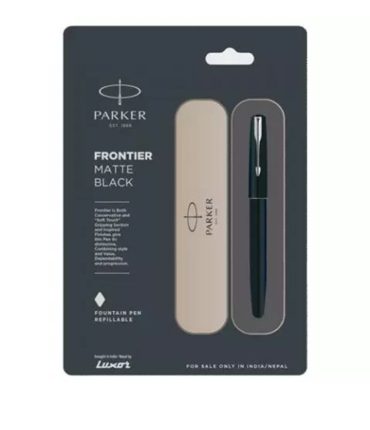 Parker Frontier Matte Black Fountain pen Refillable