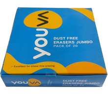 Load image into Gallery viewer, Youva Navneet Dust Free Eraser Jumbo (Pack Of 20)
