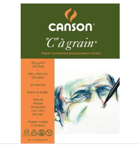 Canson " C " a grain Size A5 180g/m² Pack Of 5 sheets