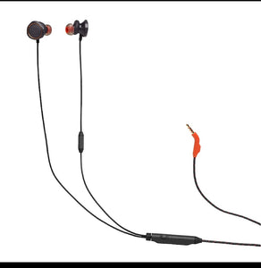 JBL Quantum 50 Wired in-Ear Gaming Headphone with Twistlock Technology, Inline Voice Focus Microphone and Master Volume Slider (Black)