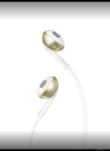 Load image into Gallery viewer, JBL T205BT Pure Bass Wireless Metal Earbud Headphones with Mic (Gold)
