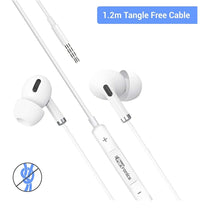 Load image into Gallery viewer, Portronics Conch Delta POR-1146 in-Ear Wired Earphone, 1.2m Tangle Free Cable, in-Line Mic, Noise Reduction, 3.5mm Aux Port and High Bass, for All Android &amp; iOS Devices(White)
