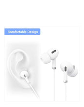 Load image into Gallery viewer, Portronics Conch Delta POR-1146 in-Ear Wired Earphone, 1.2m Tangle Free Cable, in-Line Mic, Noise Reduction, 3.5mm Aux Port and High Bass, for All Android &amp; iOS Devices(White)
