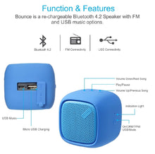 Load image into Gallery viewer, Portronics Bounce POR-952 Portable Bluetooth Speaker with FM (Blue)
