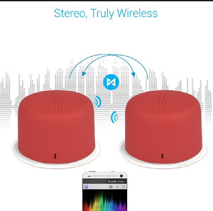 Portronics PICO Bluetooth 5.0 Personal Mini Portable Stereo Speaker with TWS, Crisp, Loud and Clear 3W, Red