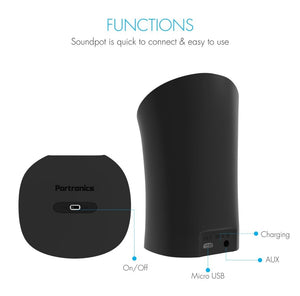 Portronics POR-280 Sound Pot Wireless Bluetooth Speaker (Black)