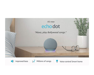 All-new Echo Dot (4th Gen) | Next generation smart speaker with improved bass and Alexa (Blue)