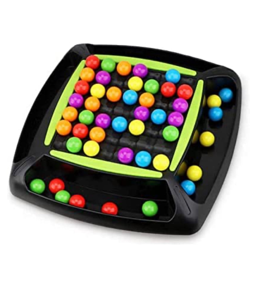48 Colorfull Rainbow Ball Elimination Game Kid Parent Interaction Puzzle Magic Chess Family Game Toy Set Rainbow Ball Matching Game for Kid Adult to Play Together