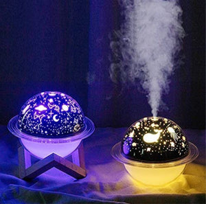 2 in 1 Star Projector Galaxy Lamp Cool Humidifier 3D LED Night Light Humidifiers For Home, humidifiers for home - Colorful Change for Car and Room (Galaxy Humidifier)
