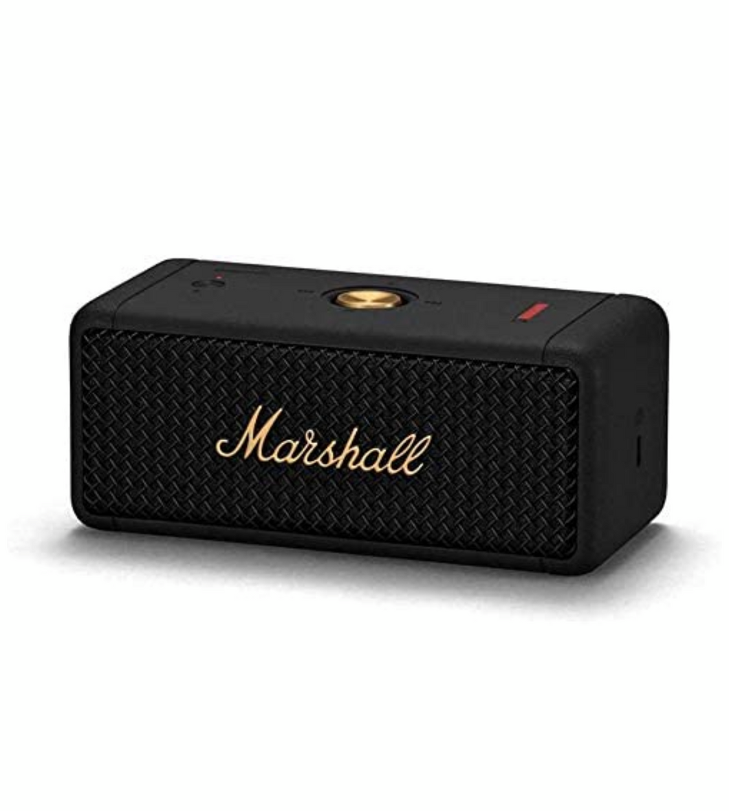 Marshall Emberton Portable Bluetooth Speaker - Black and Brass