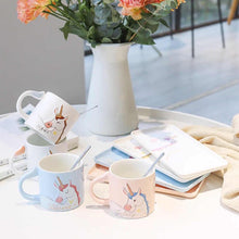 Load image into Gallery viewer, Unicorn Mug Gift / Ceramic Unicorn Milk Mug / Unicorn Gift / Unicorn Coffee Mug with Saucer ( 1 Set Random Colors)
