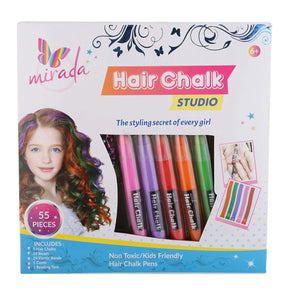Mirada Cosmetic Hair Chalk Studio, Safe, Washable & Non-Toxic, Temporary Kids Hair Chalk, Hair Color for Girls, 283g