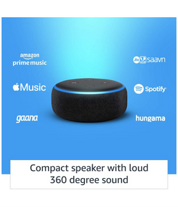 Echo Dot (3rd Gen) – New and improved smart speaker with Alexa (Black)