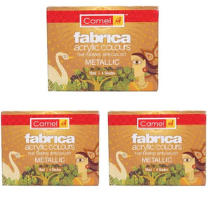 Camel  Fabrica Acrylic Metallic Colours 10ml -4 Shades