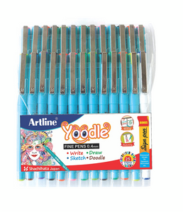 Artline FD6342300004 Yoodle Fine Line Pen Set - Pack of 25 + Bonus Sign Pen