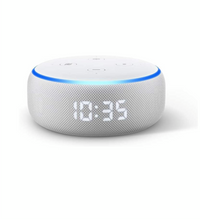 Load image into Gallery viewer, Echo Dot (3rd Gen) with clock - New and improved smart speaker with Alexa and LED display (White)
