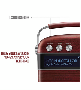 Saregama Carvaan Portable Music Player with 5000 Preloaded Songs, FM/BT/AUX(Cherry Red)