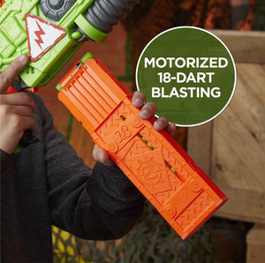 Nerf Revoltinator Zombie Strike Toy Blaster with Motorized Lights Sounds and 18 Official Nerf Darts For Kids, Teens, and Adults