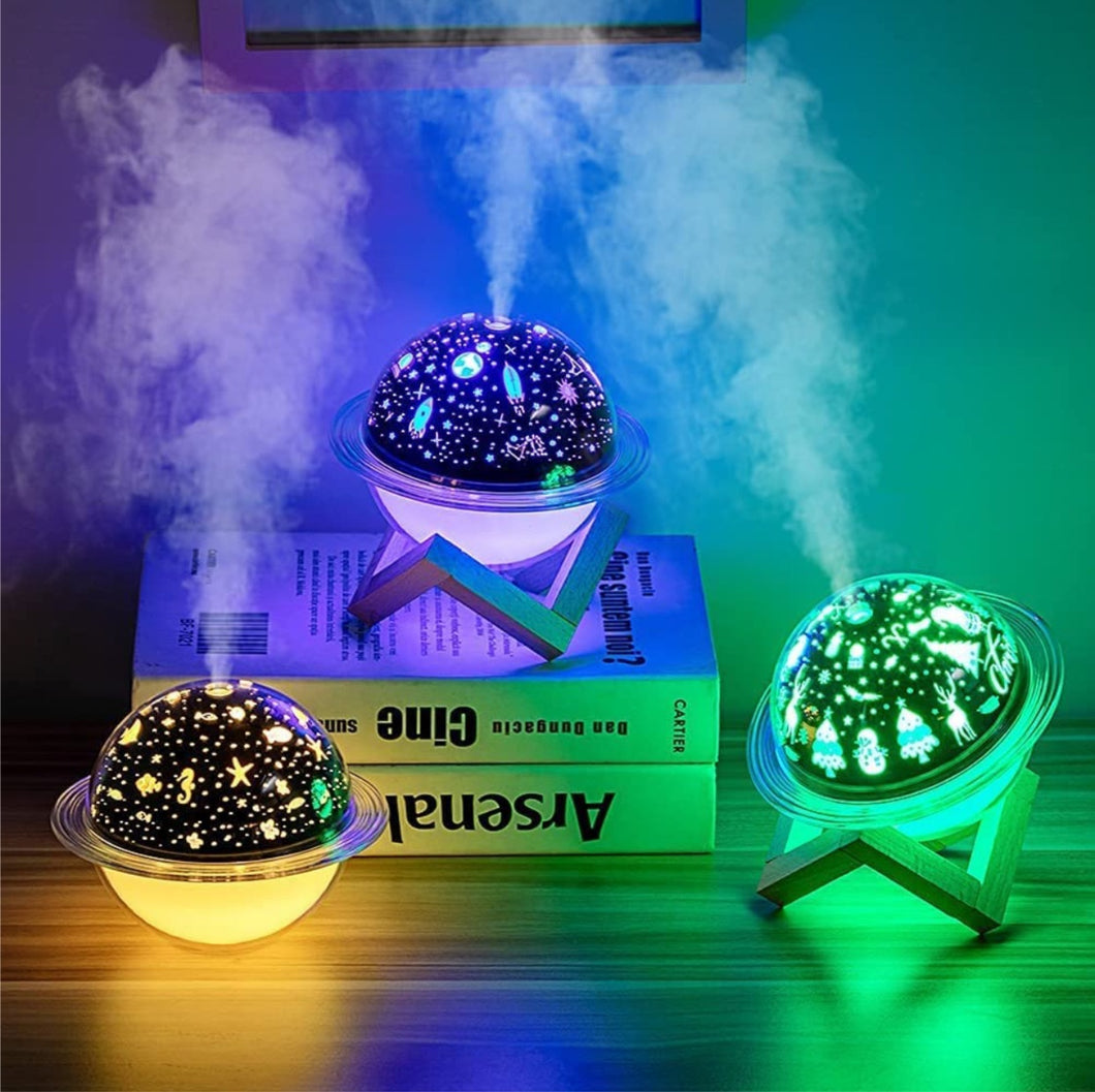 2 in 1 Star Projector Galaxy Lamp Cool Humidifier 3D LED Night Light Humidifiers For Home, humidifiers for home - Colorful Change for Car and Room (Galaxy Humidifier)